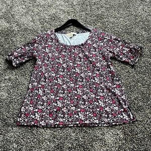 MICHAEL Michael Kors Crew Neck Short-Sleeve Top - Size M